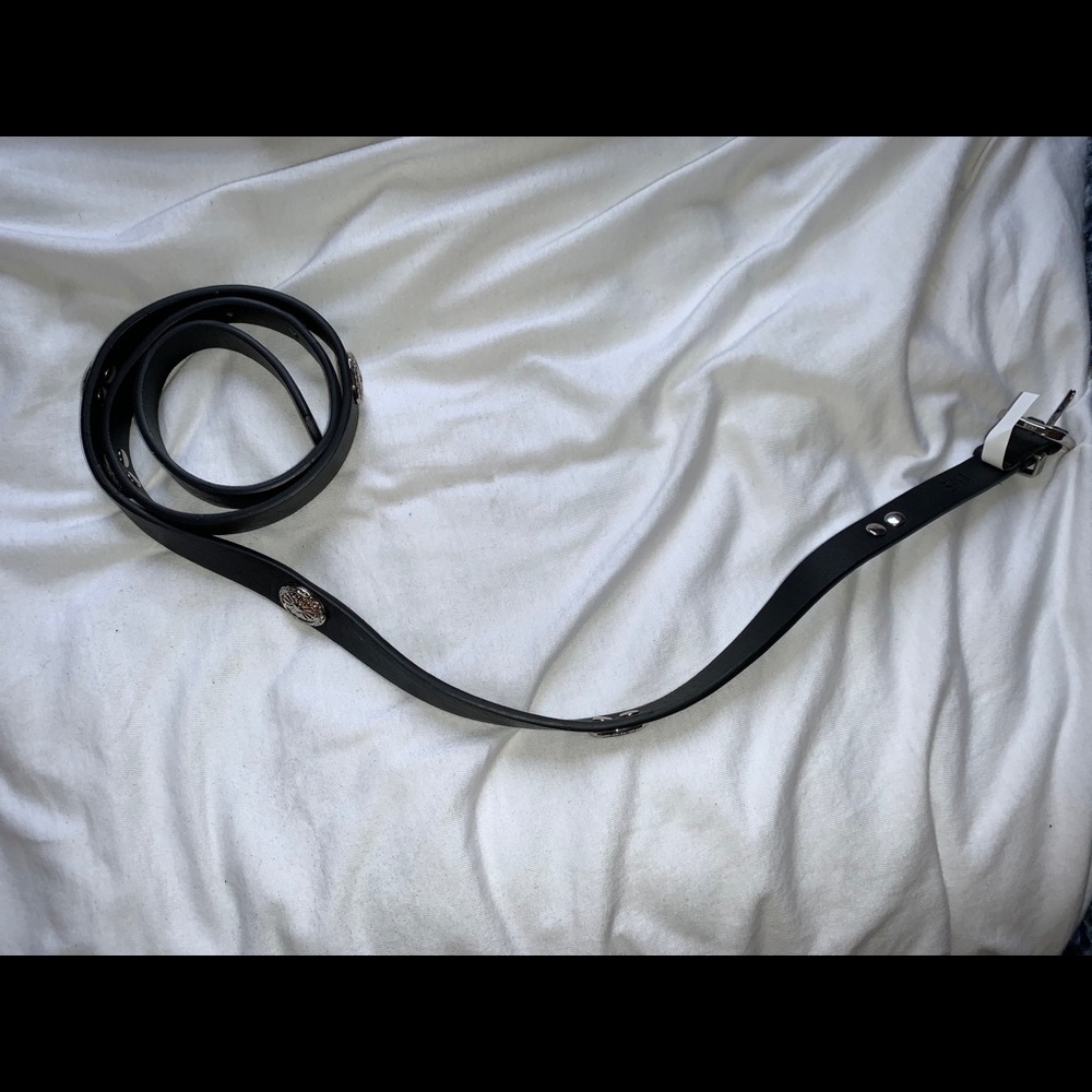 Black Belt with Silver Buckles
